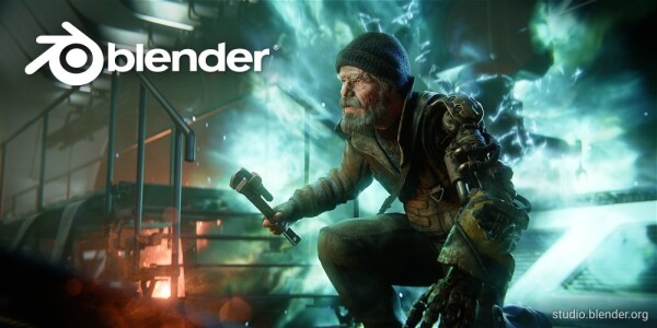 Blender 3.4 splash screen by Blender Studio