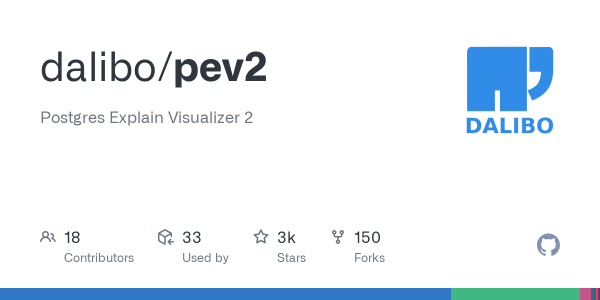 GitHub - dalibo/pev2: Postgres Explain Visualizer 2