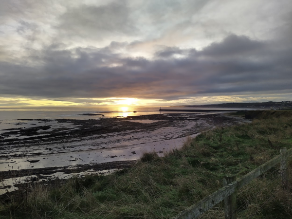 Sun rising over the North Sea off Berwick-upon-Tweed, 5th Jan