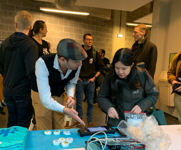 Me at the FOSDEM booth