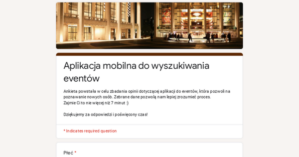 Aplikacja mobilna do wyszukiwania eventów