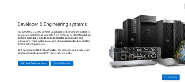 Dell GNU/Linux workstations. Source: https://www.dell.com/en-us/lp/linux-systems.