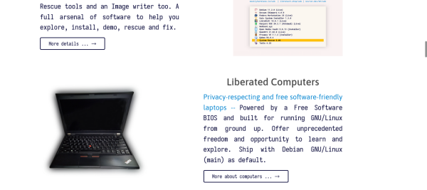 Mostly Harmless, also known as LIbreTech, a shop who sells refurbished computers with GNU/Linux in India. Source: https://libretech.shop and https://mostlyharmless.io.