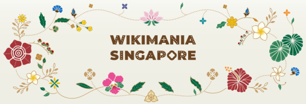 Description in English: Wikimania 2023 Singapore header logo. Illustrated by Adien Gunarta and Naila Rahmah. https://commons.wikimedia.org/wiki/File:Wikimania_2023_Singapore_Header_logo_no_date.svg