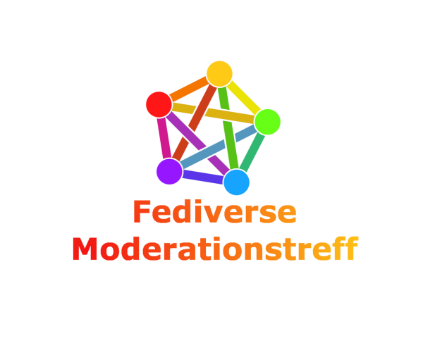 Das Fediverse-Logo mit den Worten: "Fediverse Moderationstreff" darunter.