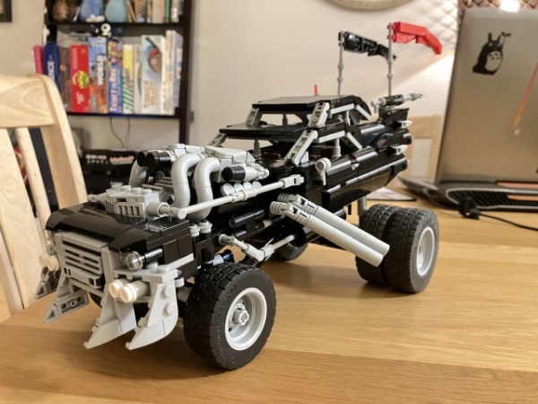 A LEGO model of the Gigahorse vehicle from Mad Max: Fury Road