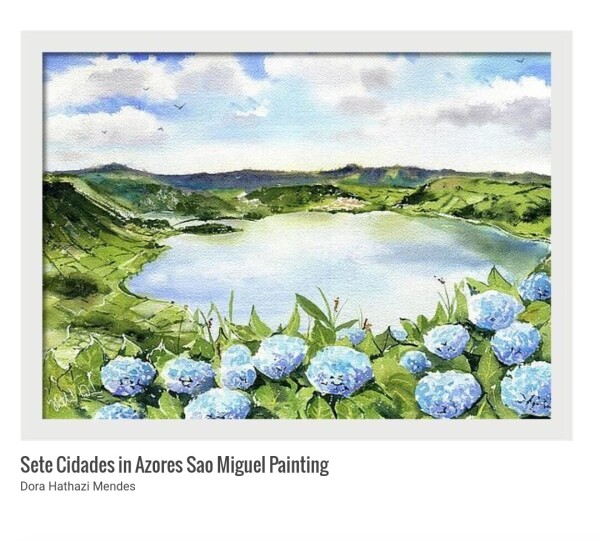 Azores Sao Miguel Painting by Dora Hathazi Mendes.  art prints available