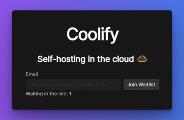 Waitlist of Coolify Cloud