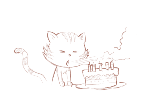 Carrot blowing 5 candles