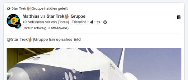 3 Star Trek [Gruppe hat dies geteit
Matthias via Star Trek |Gruppe
49 Sekunden her von [‘loma] | Friendica 4 + 3 + ©
(Braunschweig, Kaffeetwete)

@Star Trek} IGruppe Ein episches Bild

7 — A: