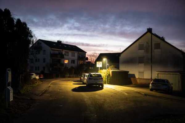 Siedlung vor Sonnenaufgang