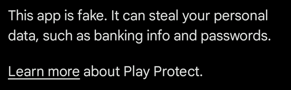 And look at the allegations: "This app is fake". Sure, if it's not on PlayStore, it must be fake…