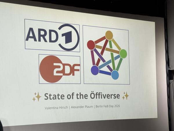 Folie state of the öffiverse mit ARD und ZDF Logo. 
